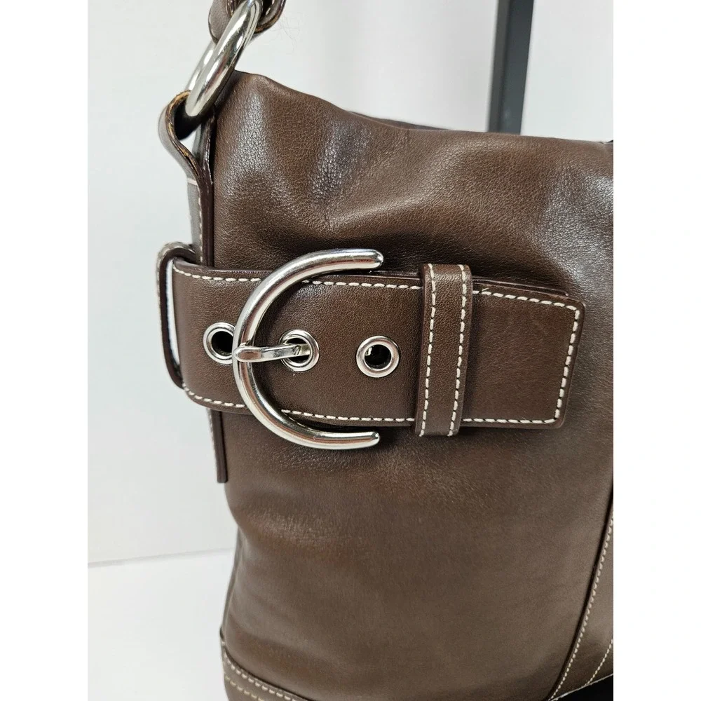 VINTAGE COACH 1452 Soho Soft Duffle Black Leather Crossbody - EXCELLENT Like New
